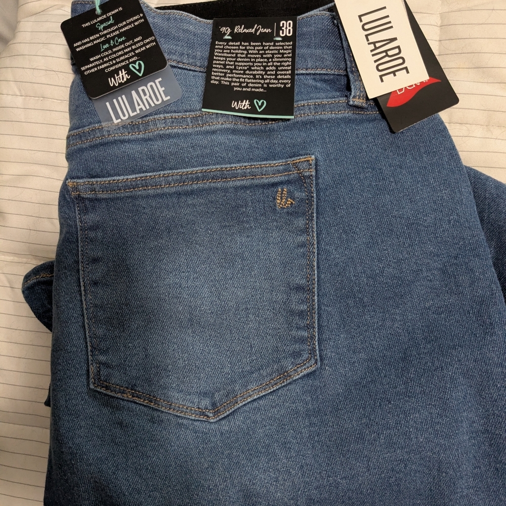 LuLaRoe Blue Relaxed Jeans with Classic Denim Style